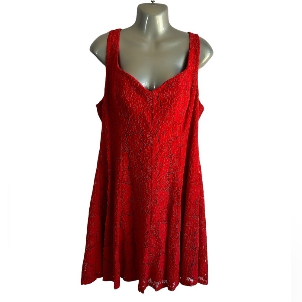 Charlotte Russe Red Floral Dress • Used• XL